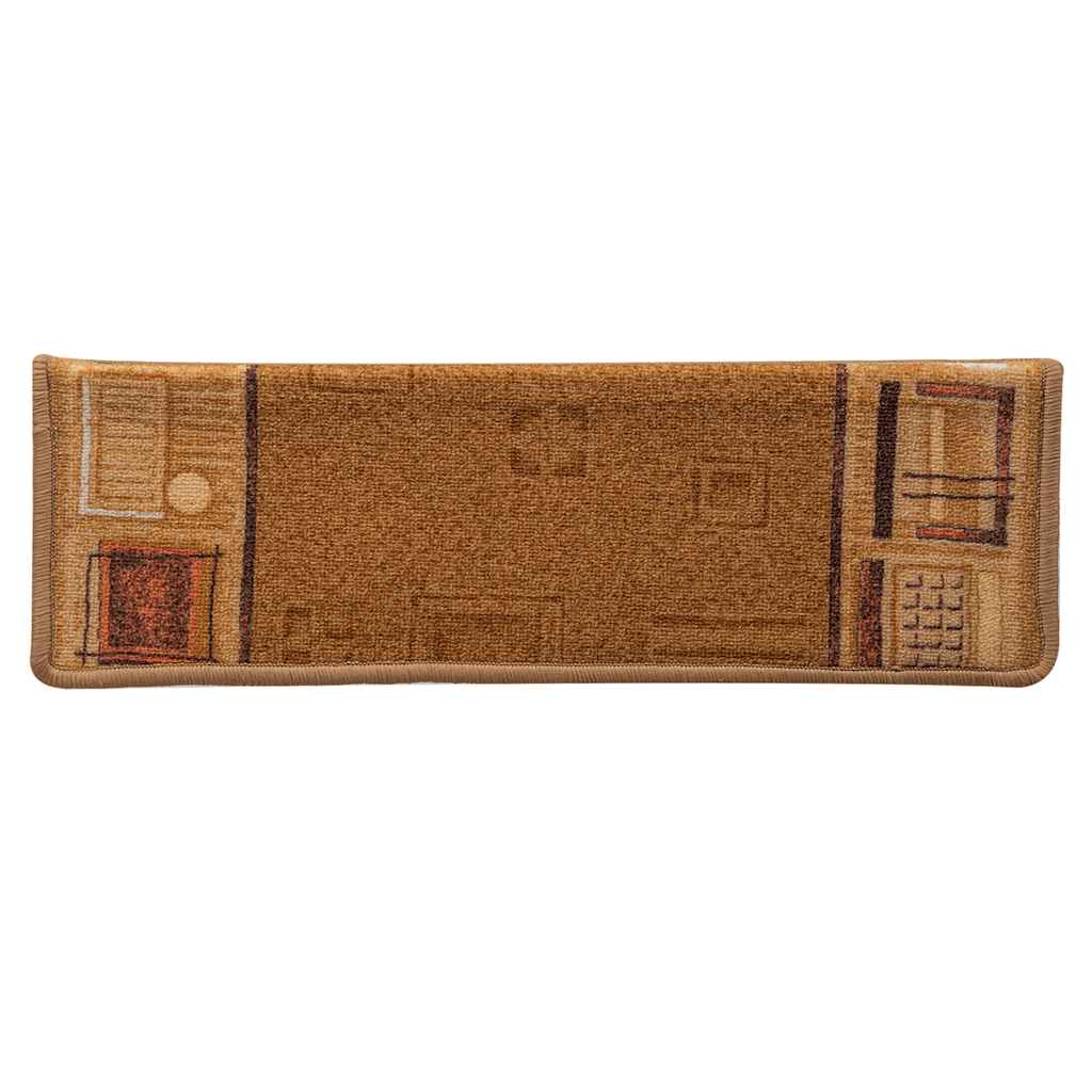 Self-adhesive stair mats, 10 pcs., sand, 65x21x4cm