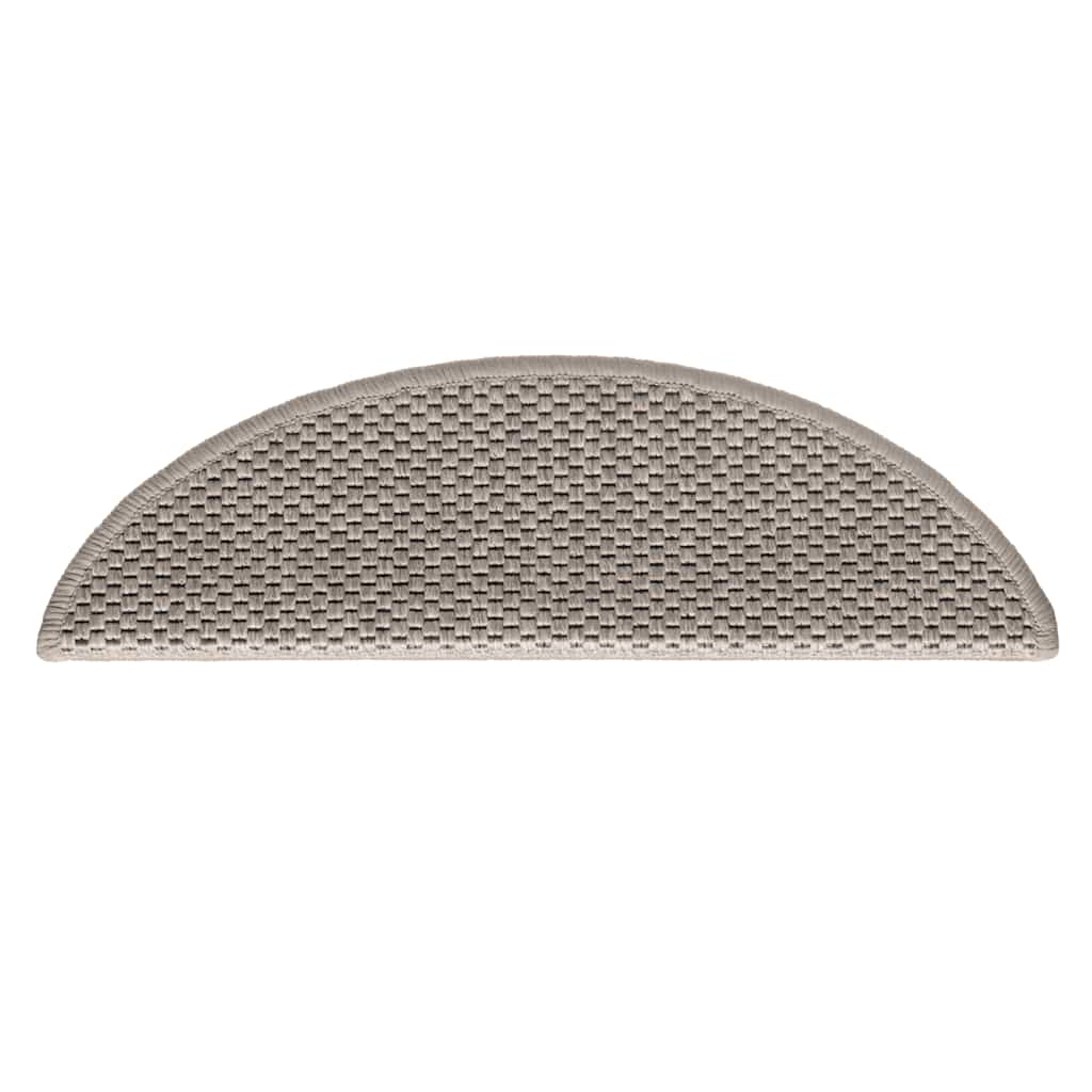 Adhesive stair mats, 15 pcs, silver, 56x17x3cm