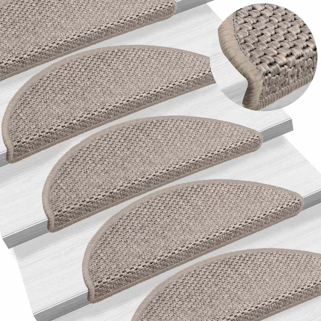 Adhesive stair mats, 15 pcs, silver, 56x17x3cm