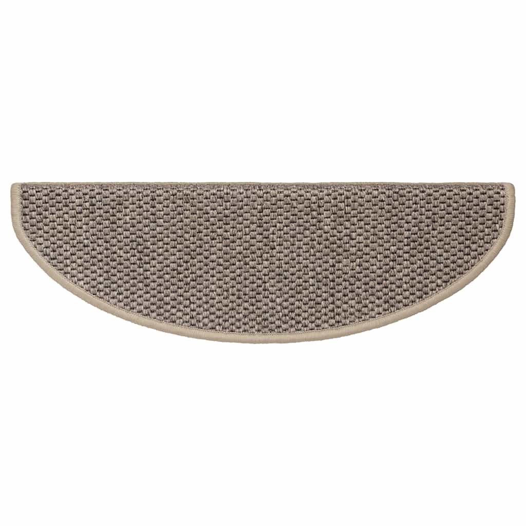 Self-adhesive stair mats, 15 pcs, dark beige, 65x21x4cm