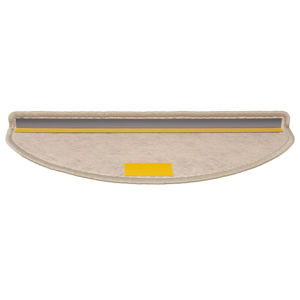 Self-adhesive stair mats, 15 pcs, dark beige, 65x21x4cm
