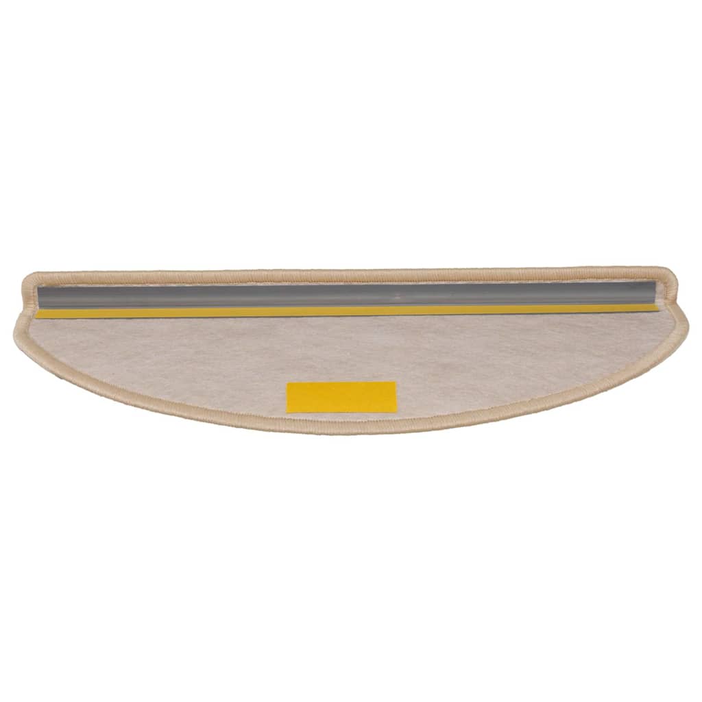 Adhesive stair mats, 15 pcs, light beige, 65x21x4cm