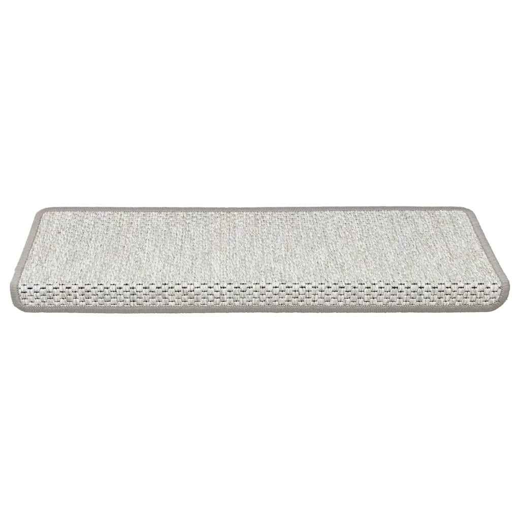 Self-adhesive stair mats, 15 pcs, platinum, 65x21x4cm