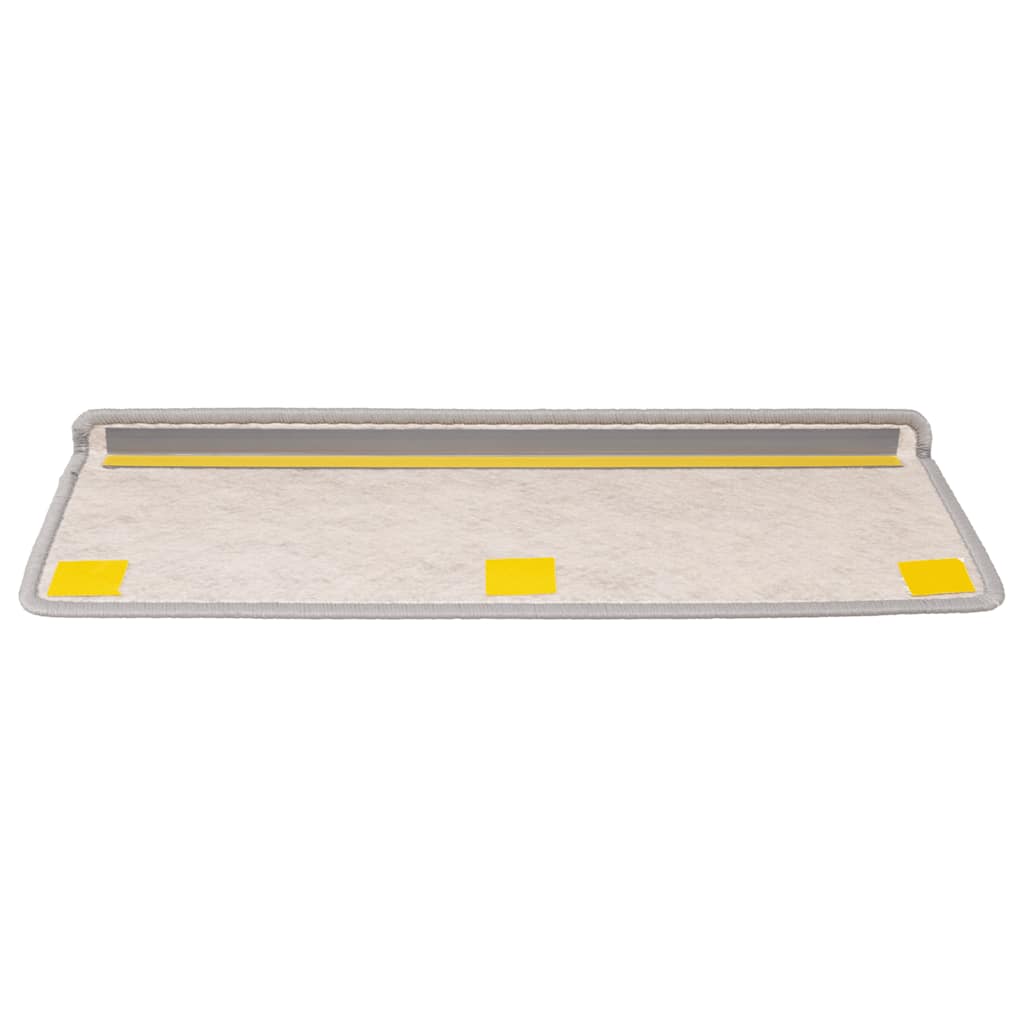 Self-adhesive stair mats, 15 pcs, platinum, 65x21x4cm