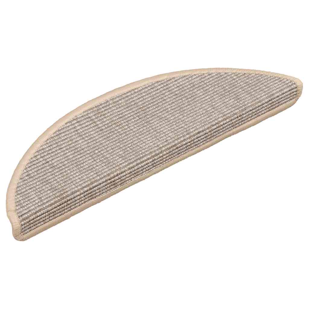 Stair mats, 15 pcs, 56x17x3 cm, silver, semi-circular