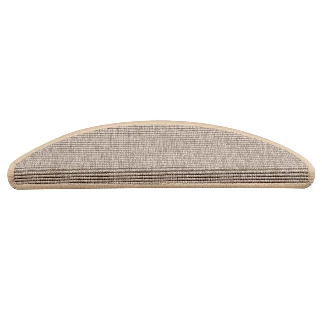 Stair mats, 15 pcs, 56x17x3 cm, silver, semi-circular
