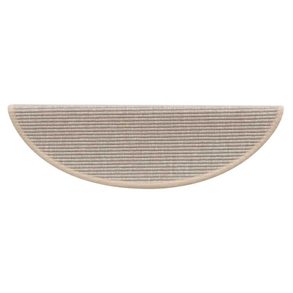Stair mats, 15 pcs, 56x17x3 cm, silver, semi-circular