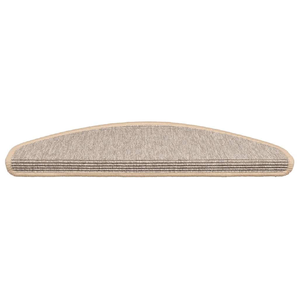 Stair mats, 15 pcs, 65x21x4 cm, silver, semi-circular, large