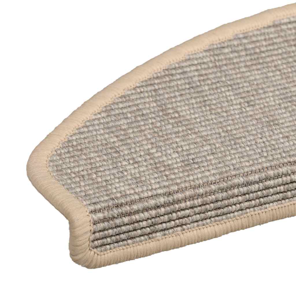 Laiptų kilimėliai, 15 vnt., 65x21x4 cm, sidabriniai, pusapvaliai, dideli