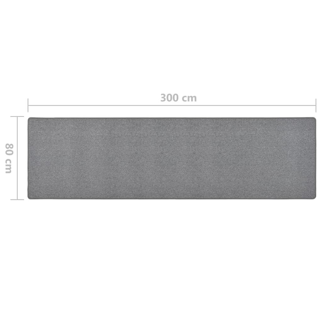 Carpet runner, dark grey, 80x300cm