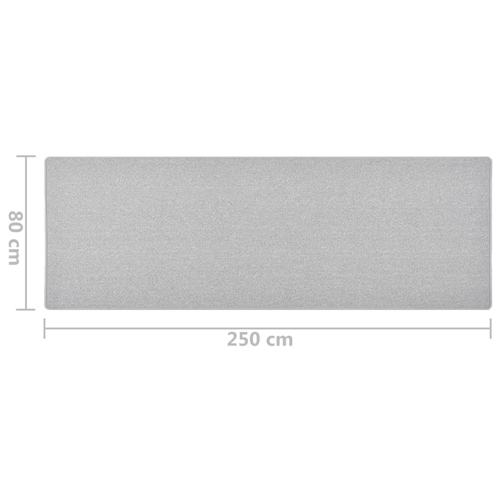 Rug runner, light gray, 80x250cm