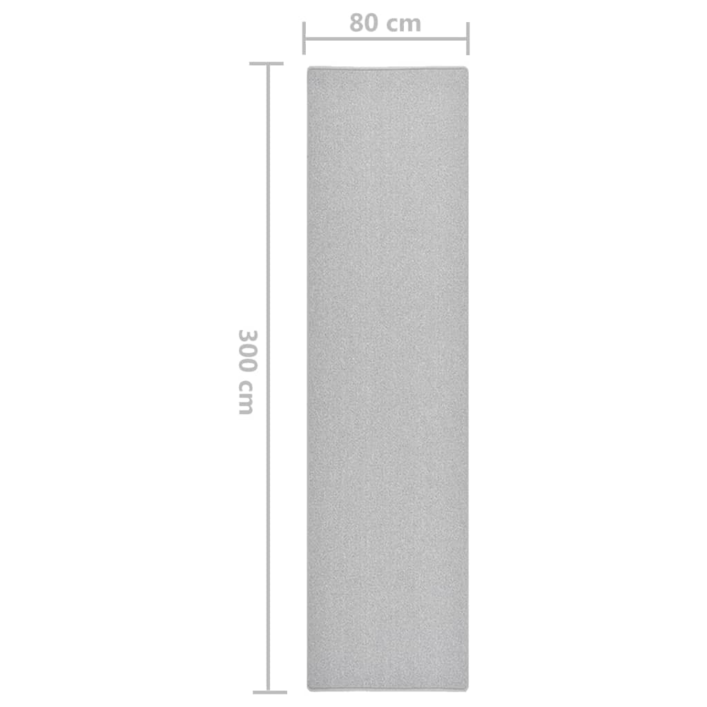Rug runner, light grey, 80x300cm