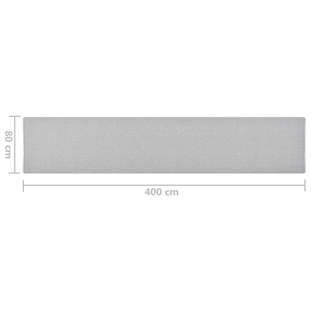 Runner rug, light gray, 80x400cm