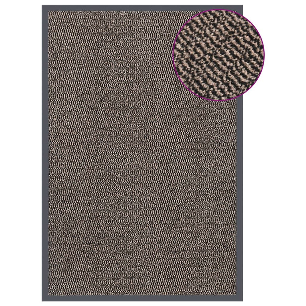Durvju paklājs, tumši brūns, 80x120cm, kušķains