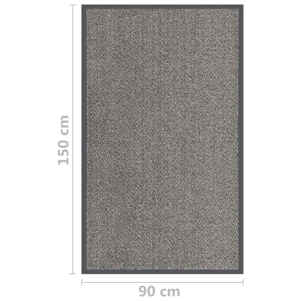 Doormat, light brown, 90x150cm, quilted