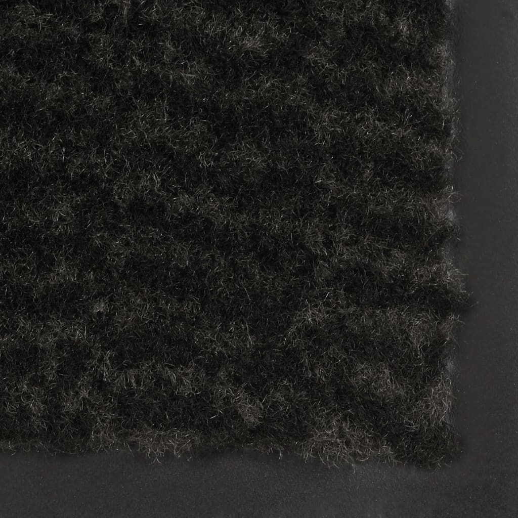 Doormat, black, 60x180cm, tufted