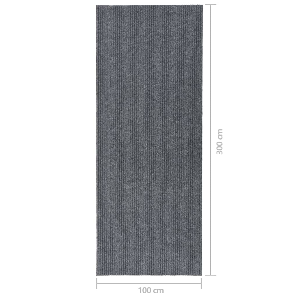Dubļus absorbējošs paklājs-celiņš, pelēks, 100x300cm