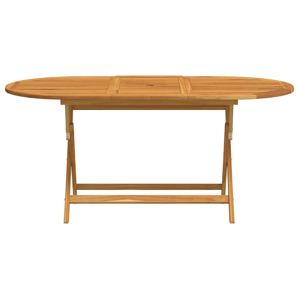 Foldable garden table, 160x85x75cm, solid eucalyptus