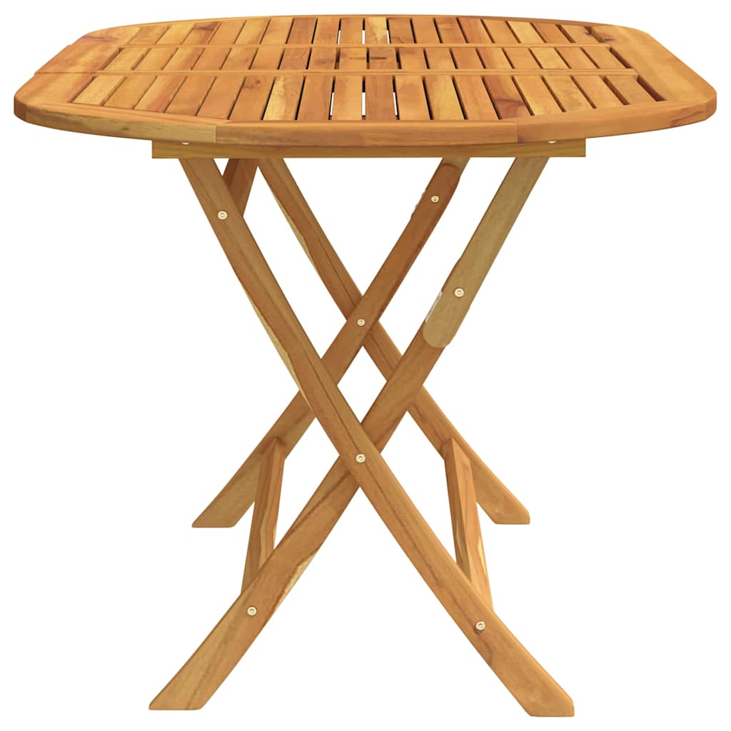 Foldable garden table, 160x85x75cm, solid eucalyptus