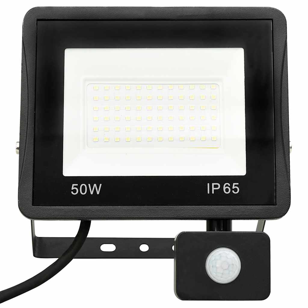 LED prožektors ar sensoru, silti balta gaisma, 50W