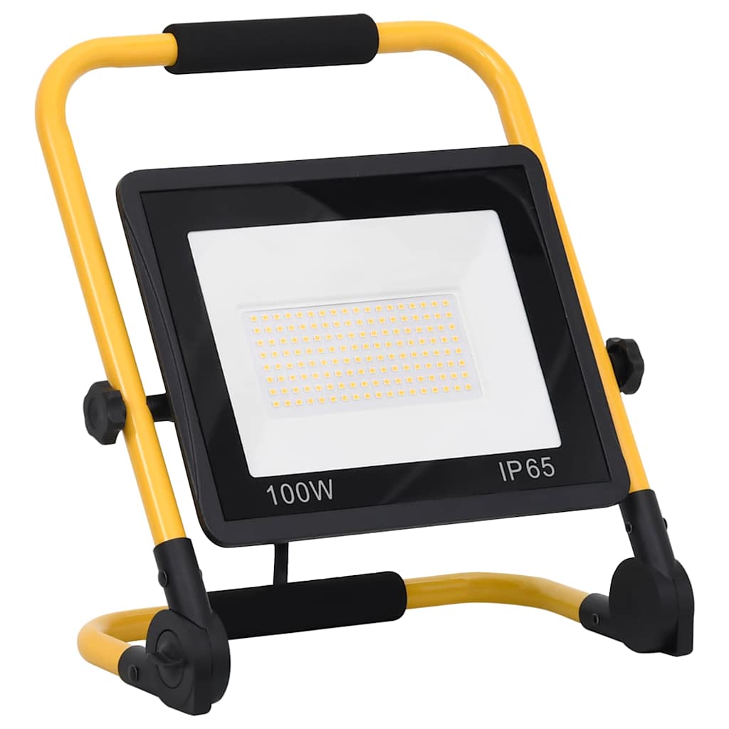 LED prožektors ar rokturi, silti balts, 100W