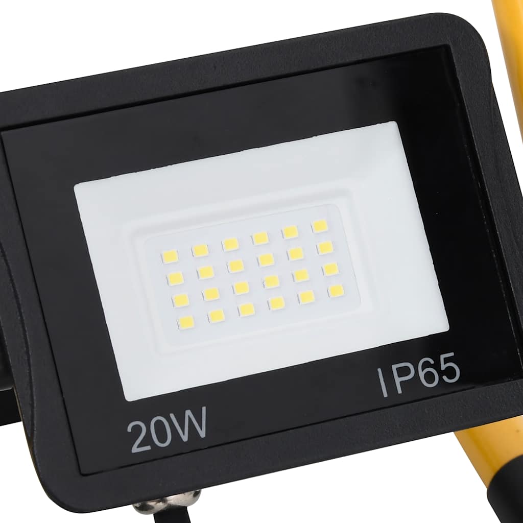 LED prožektors ar rokturi, auksti balta gaisma, 20W