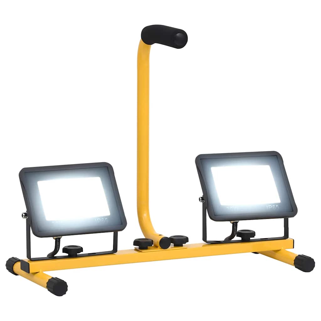 LED prožektors ar rokturi, auksti balts, 2x30W