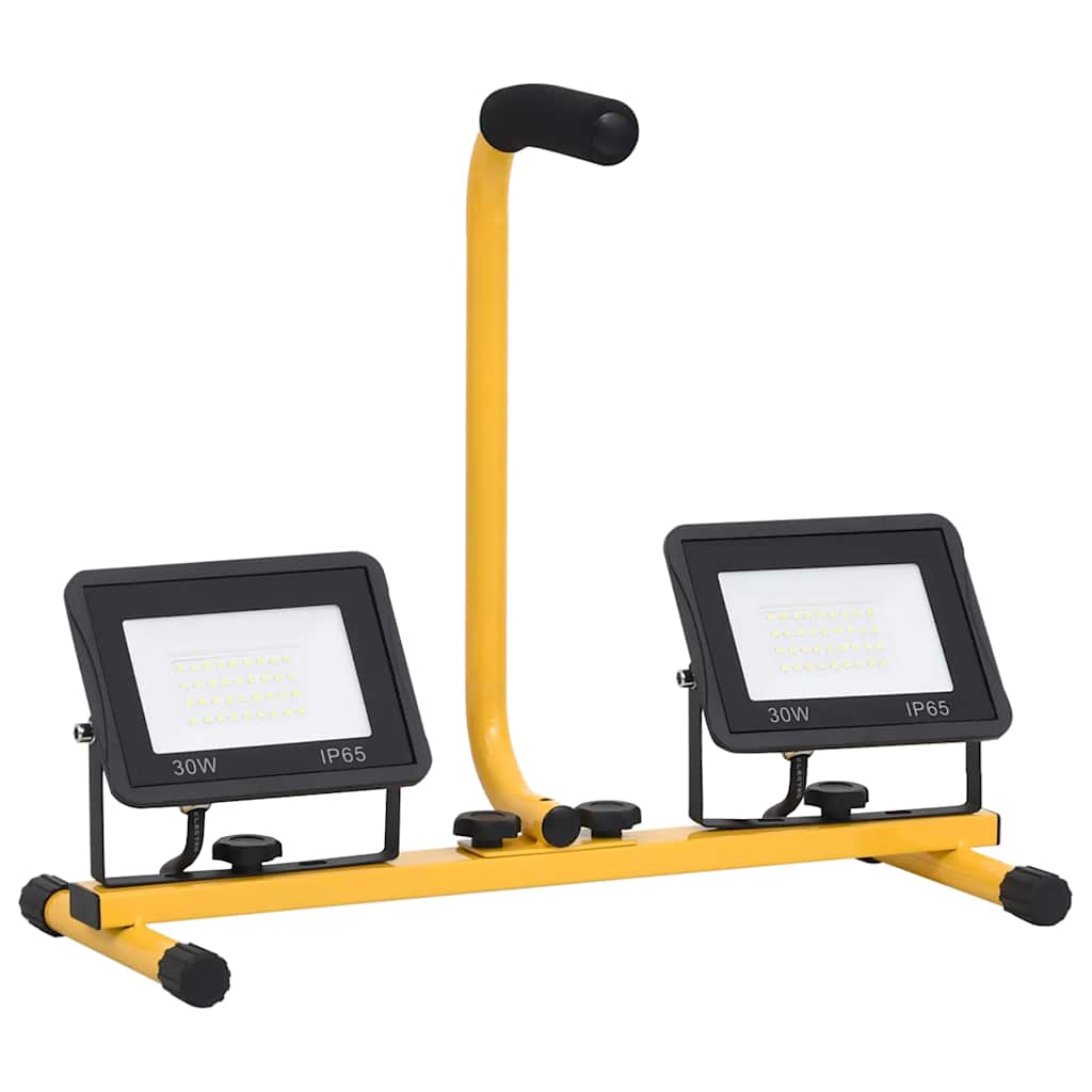 LED prožektors ar rokturi, auksti balts, 2x30W