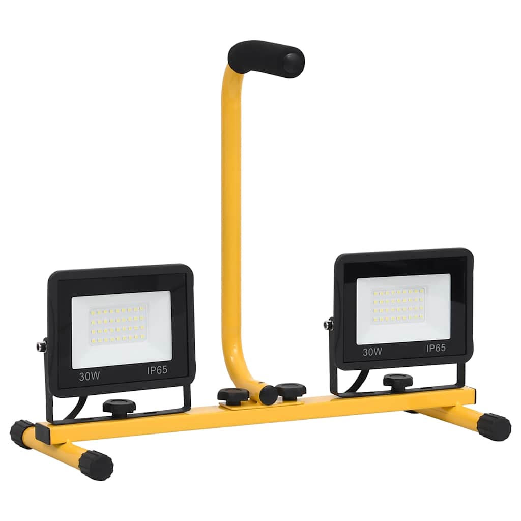 LED prožektors ar rokturi, auksti balts, 2x30W