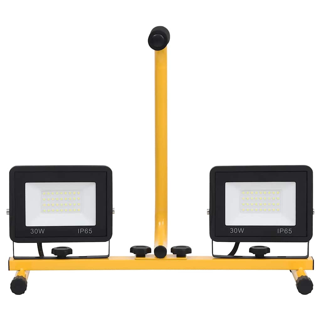 LED prožektors ar rokturi, auksti balts, 2x30W