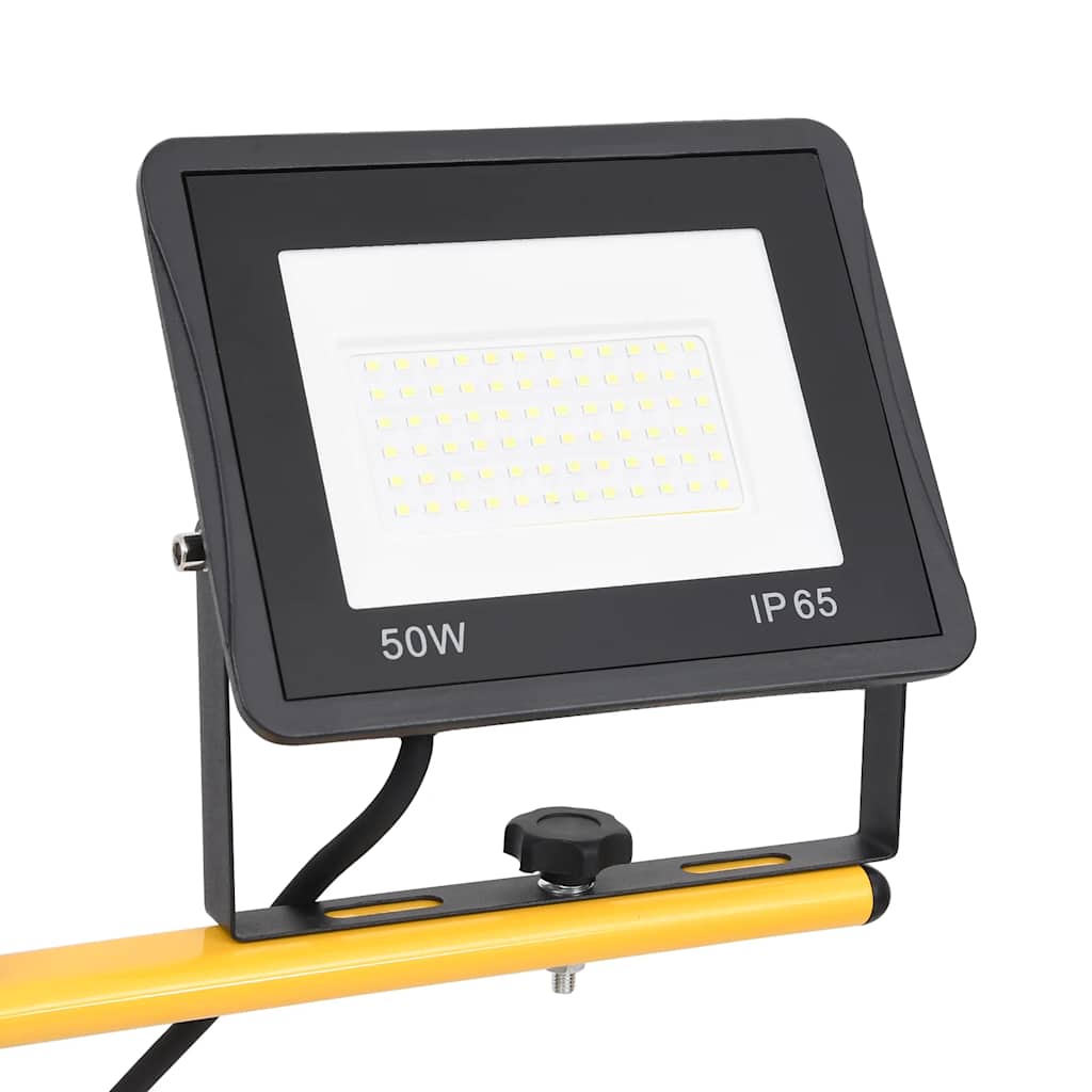 LED prožektors ar statīvu, auksti balts, 2x50W