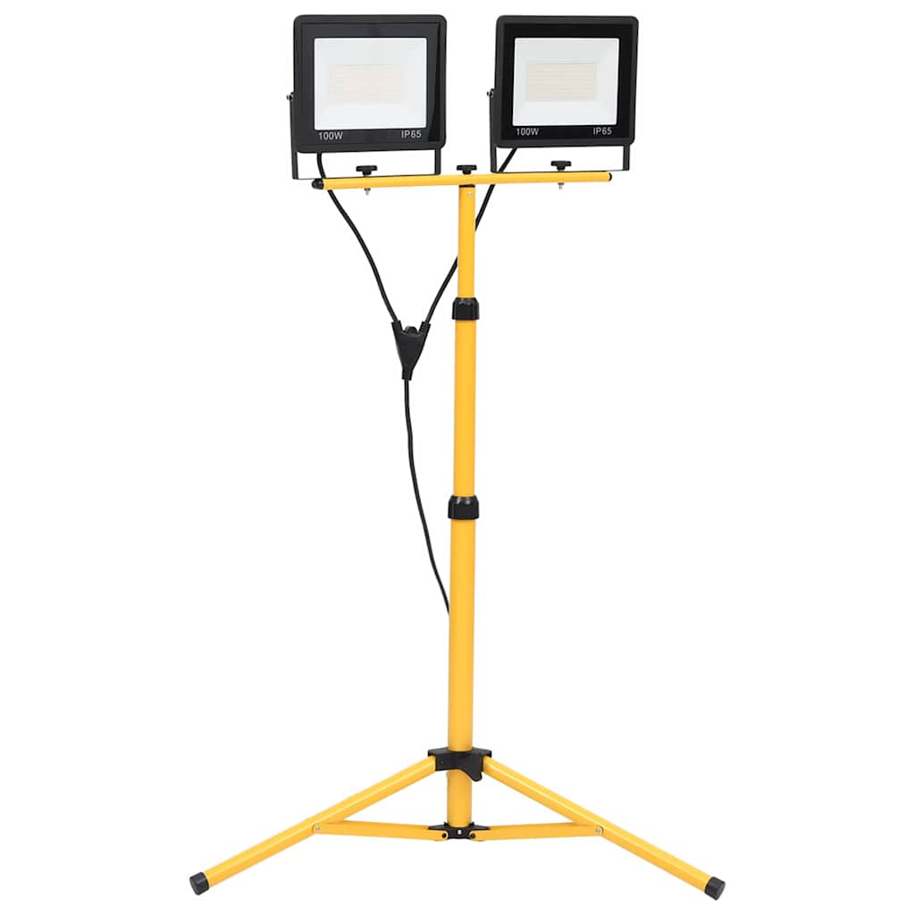LED prožektors ar statīvu, auksti balts, 2x100W