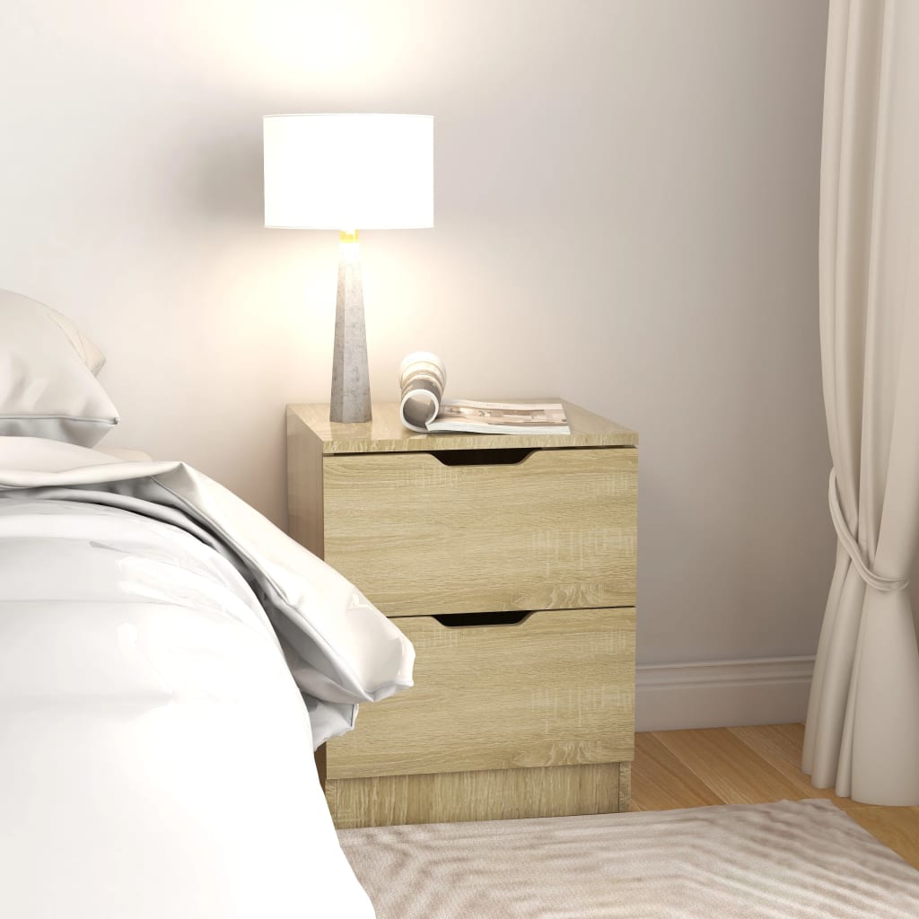 Bedside tables, 2 pcs., oak, 40x40x50cm, treated wood