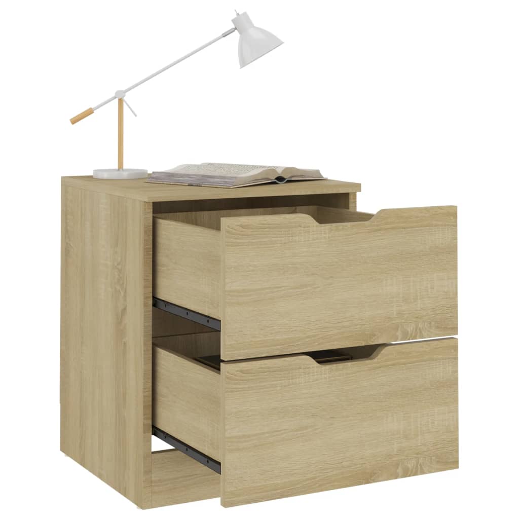 Bedside tables, 2 pcs., oak, 40x40x50cm, treated wood