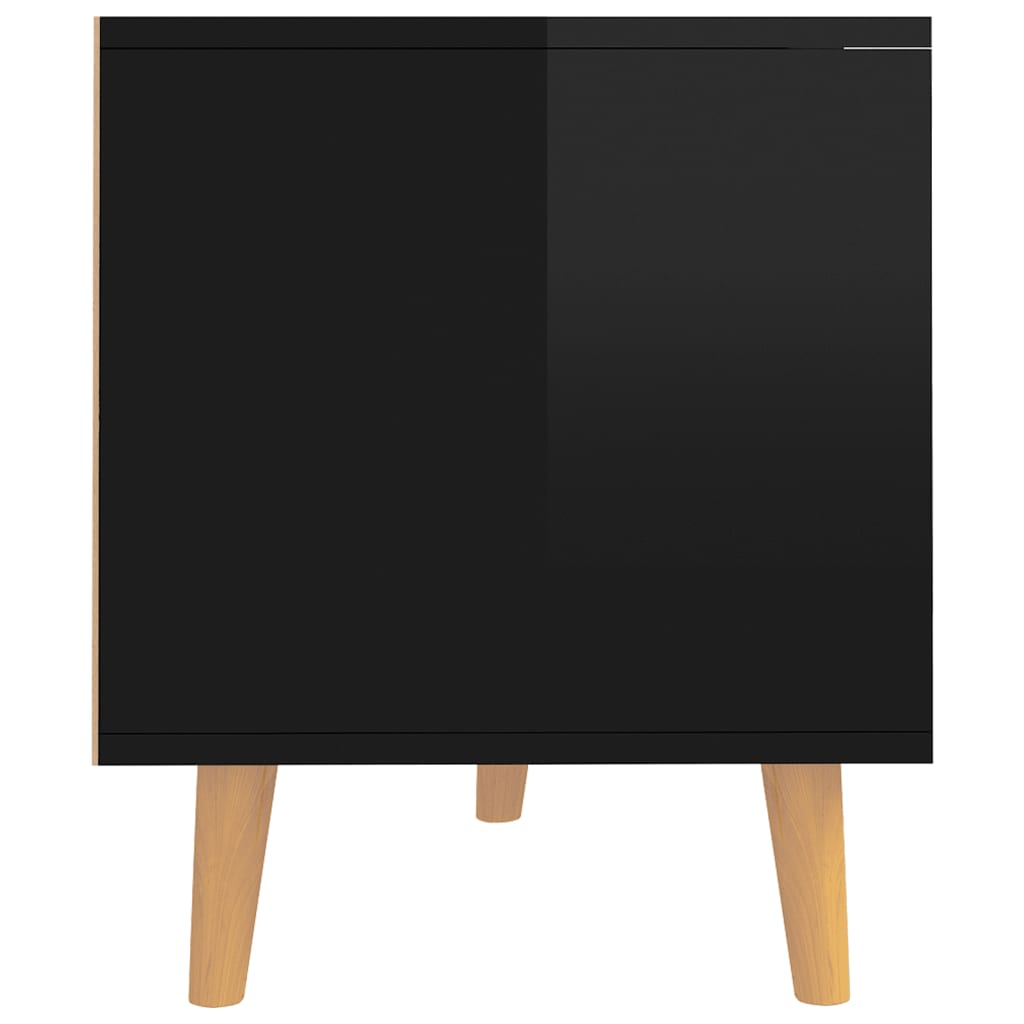 Televizoriaus spintelė, juoda, 90x40x48,5cm, mediena, blizgi