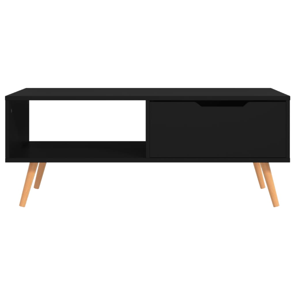 Kavos staliukas, juodas, 100x49,5x43cm, apdirbta mediena