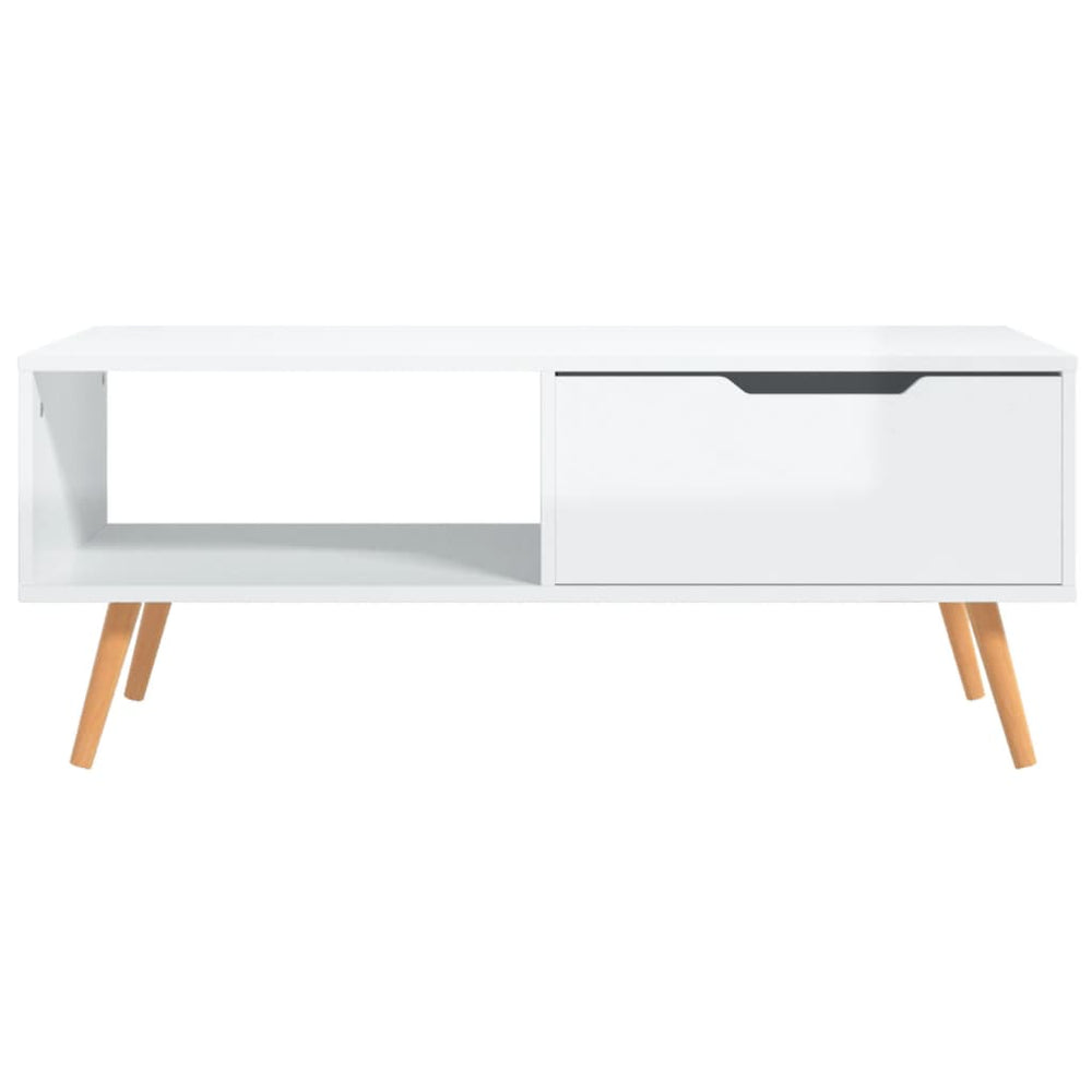 Kavos staliukas, baltas, 100x49,5x43cm, apdirbta mediena