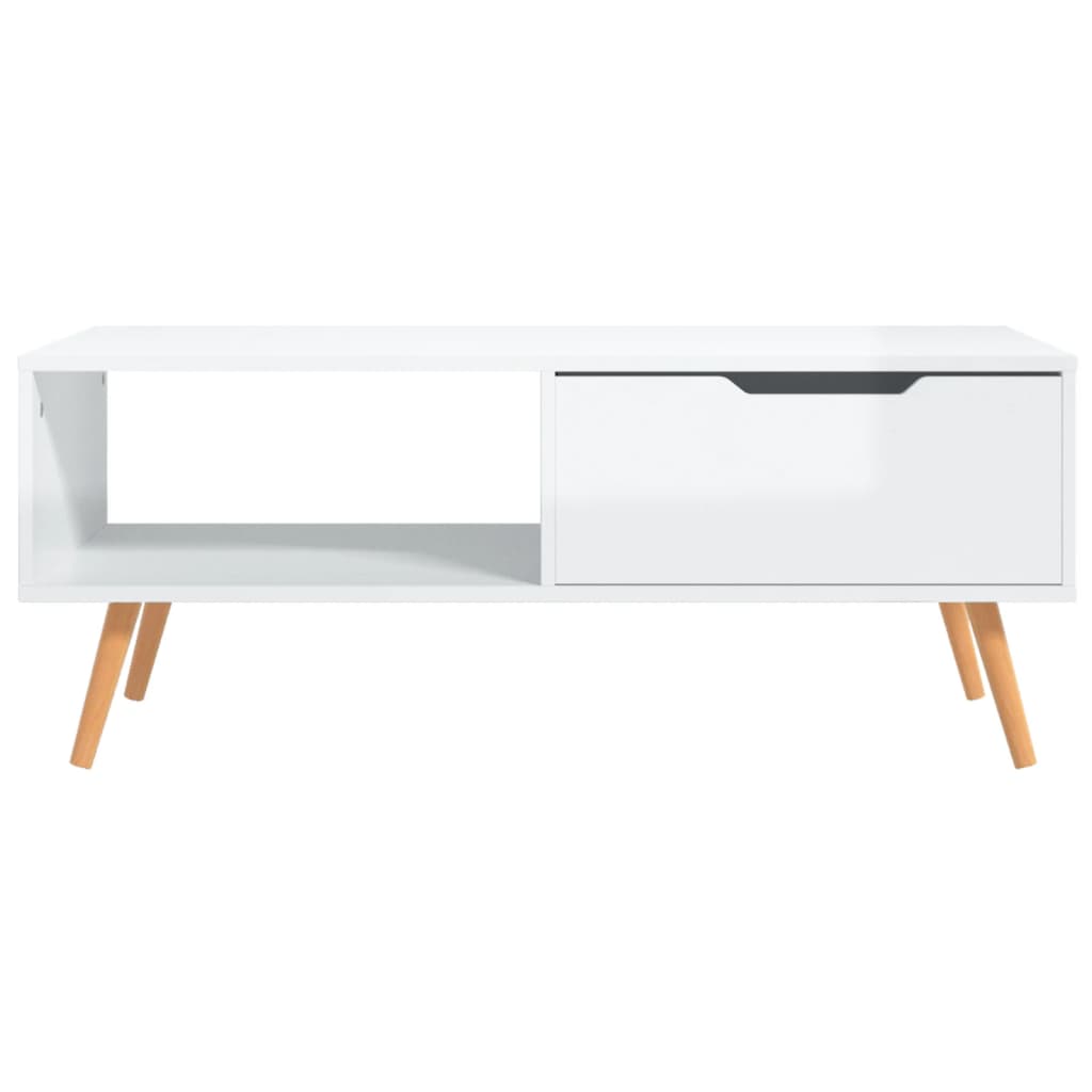 Kavos staliukas, baltas, 100x49,5x43cm, apdirbta mediena