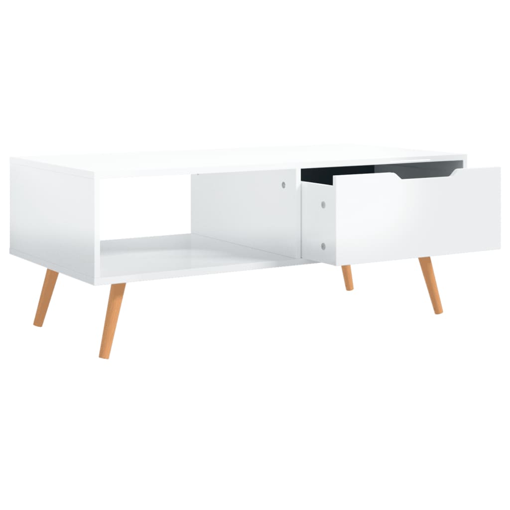 Kavos staliukas, baltas, 100x49,5x43cm, apdirbta mediena