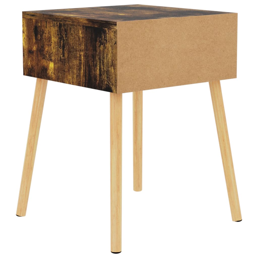 Nightstand, smoky oak, 40x40x56cm, engineered wood