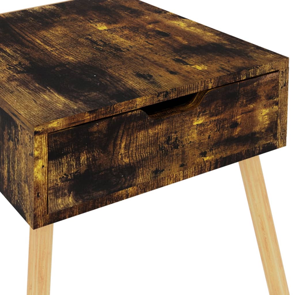 Nightstand, smoky oak, 40x40x56cm, engineered wood