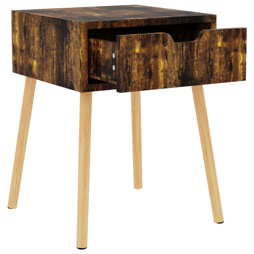 Bedside tables, 2 pcs., smoked oak, 40x40x56cm, wood