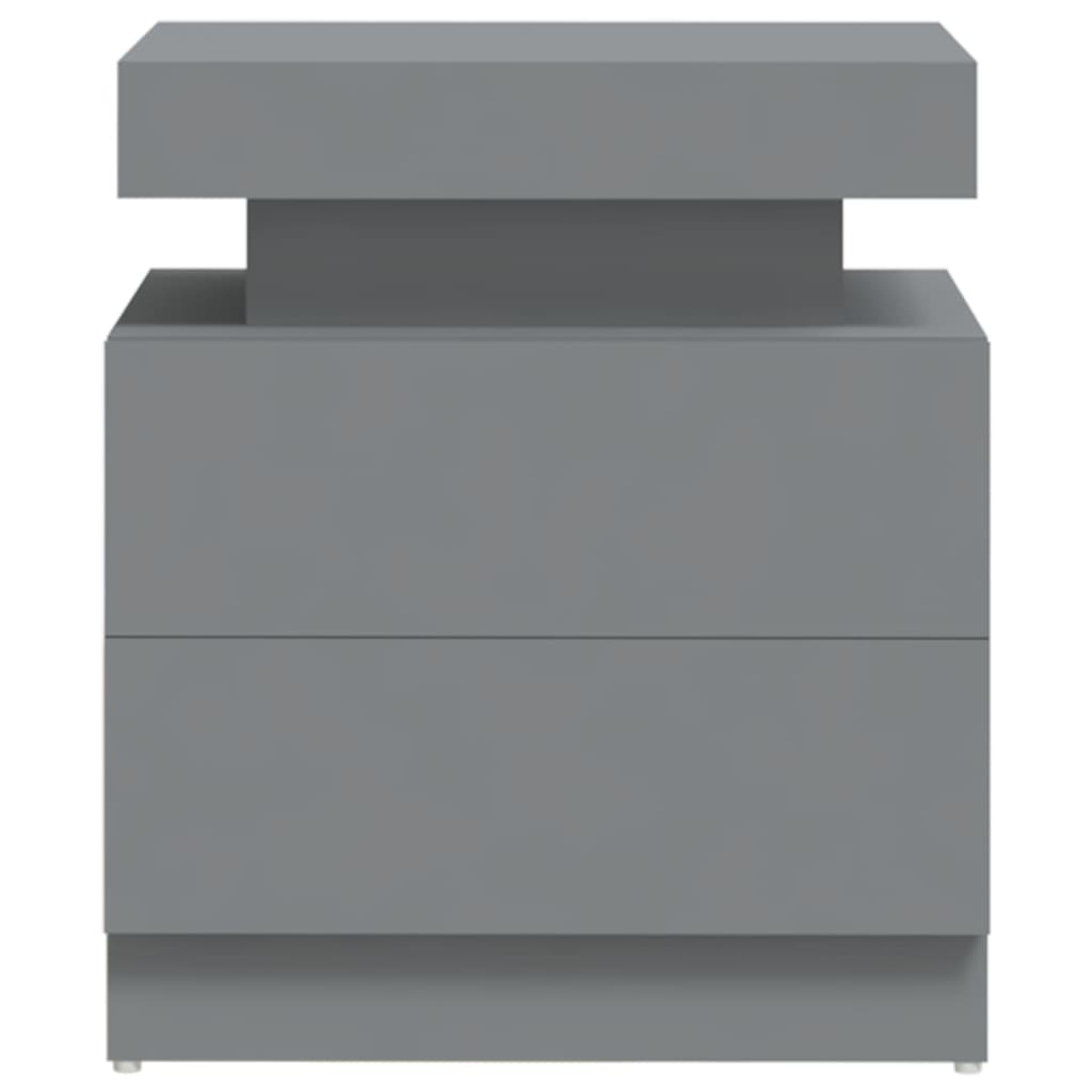 Nightstand, gray, 45x35x52cm, engineered wood