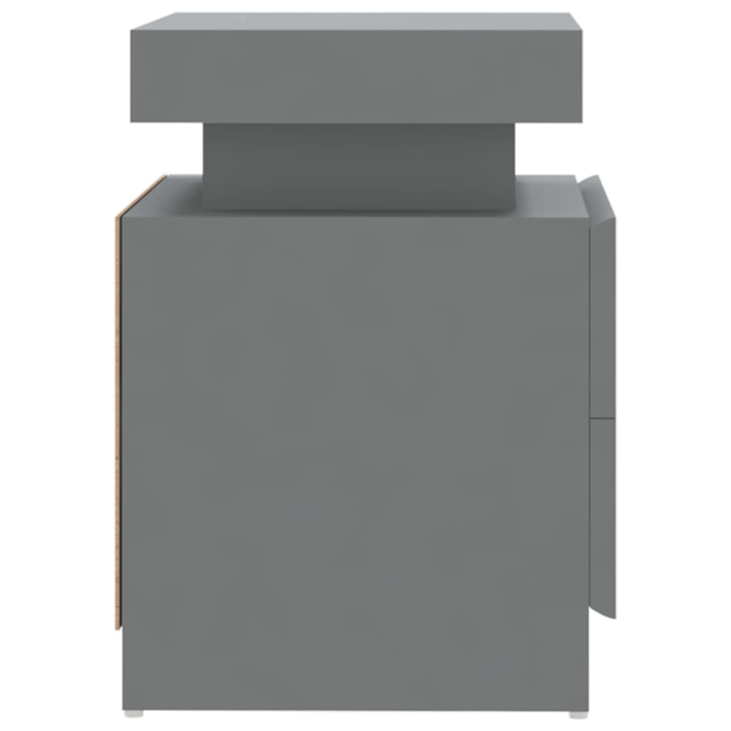 Nightstand, gray, 45x35x52cm, engineered wood