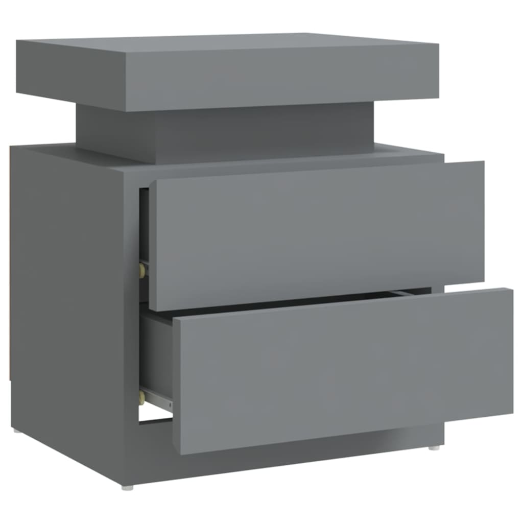Nightstand, gray, 45x35x52cm, engineered wood