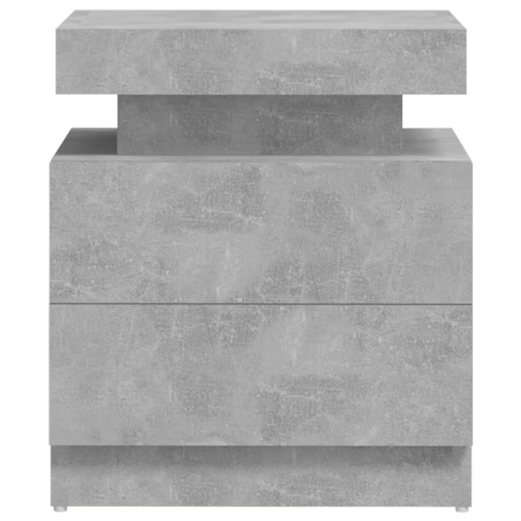 Nightstand, concrete gray, 45x35x52cm, engineered wood