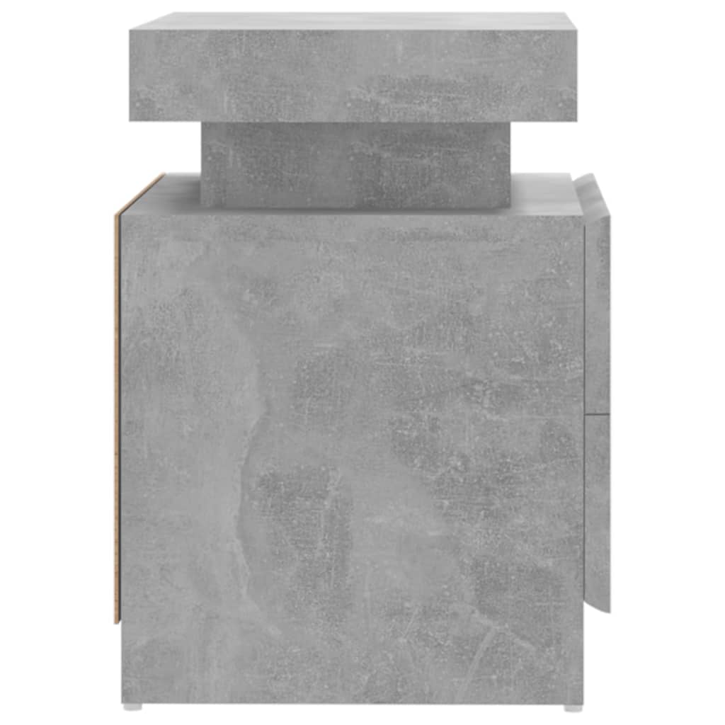 Nightstand, concrete gray, 45x35x52cm, engineered wood