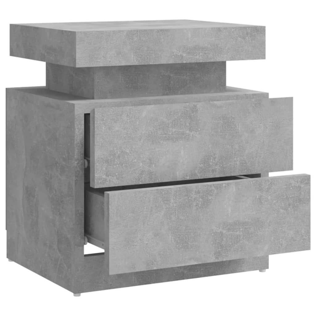 Nightstand, concrete gray, 45x35x52cm, engineered wood