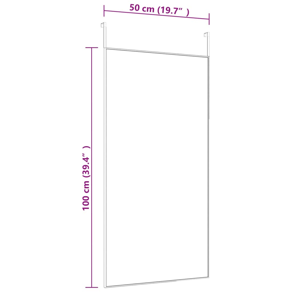 Spogulis uz durvīm, zelta, 50x100cm, stikls un alumīnijs