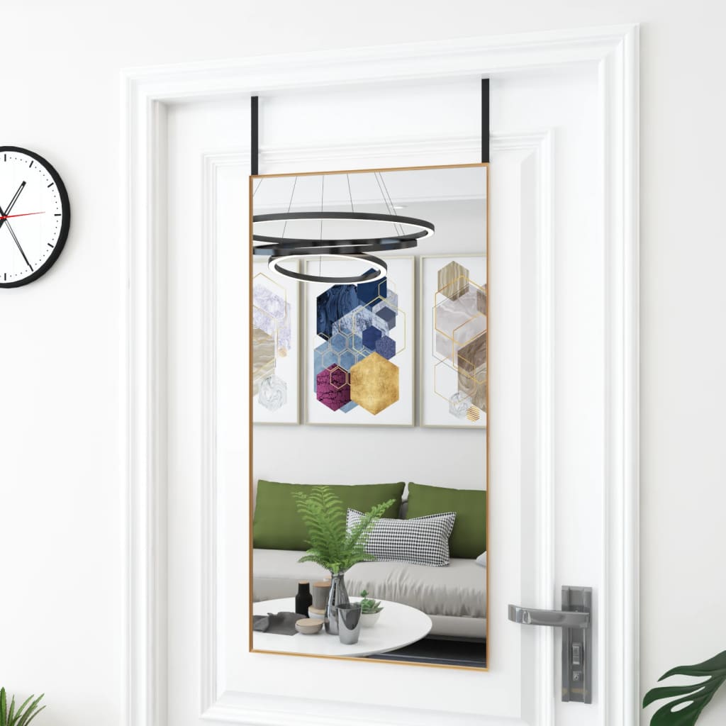 Spogulis uz durvīm, zelta, 50x100cm, stikls un alumīnijs
